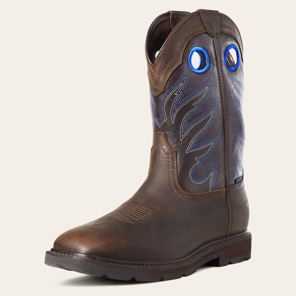 NEW ARIAT men's steel toe h20 groundwork work boot in brown